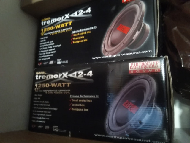 Earthquake Subs TremorX 12-4 1250 Watt 12 inch Subs with Sub Box in Speakers in Kitchener / Waterloo