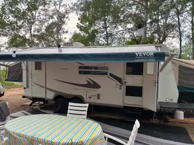 New carpet, Lino, mattress, electric hitch, tv, radio, bathroom and kitchen taps, tires,awning. Big...
