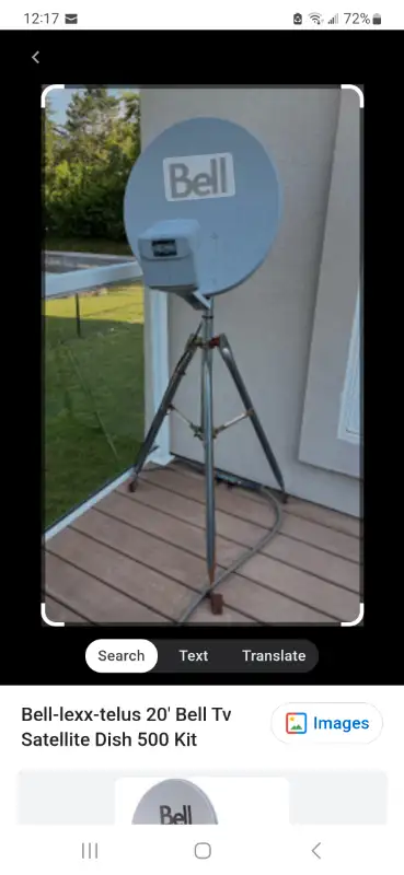 Brand new Bell satellite dish.all parts inc.still in the box.never used. 70.00 Satellite dish tripod...