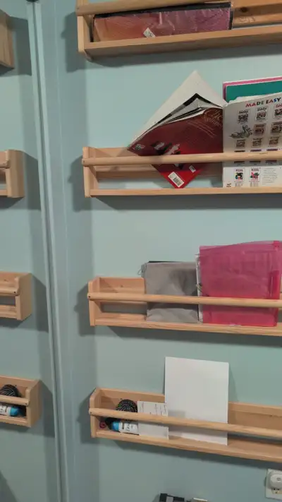 Wooden wall shelf Kids book rack wall sheleves, View more