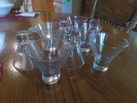 9 Stemless Martini Glasses
