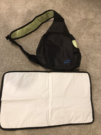 Cross Body  diaper bag with change pad