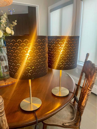 2 Black & Gold Table Lamp $70 for both