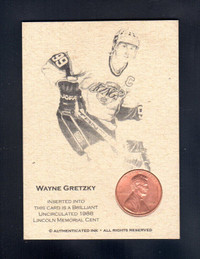 1988 WAYNE GRETZY Penny Insert Hockey CARD COIN GYPSY OAK RARE 1