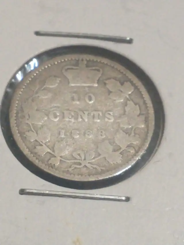 F 1888 Canada ten cents .925 silver, KM #3 in Arts & Collectibles in City of Toronto - Image 3
