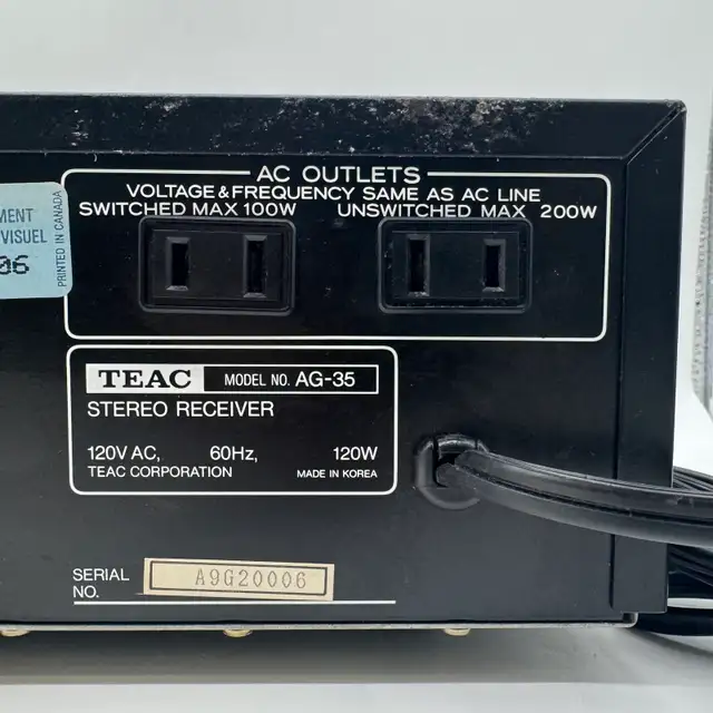 TEAC AG-35 AM/FM Stereo Receiver Tested Working in Stereo Systems & Home Theatre in City of Toronto - Image 11