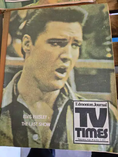Edmonton Journal TV Times Elvis Presley, View more
