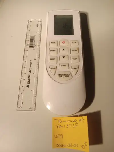 Télécommande air climatisé YAN1F1F A/C remote control, View more