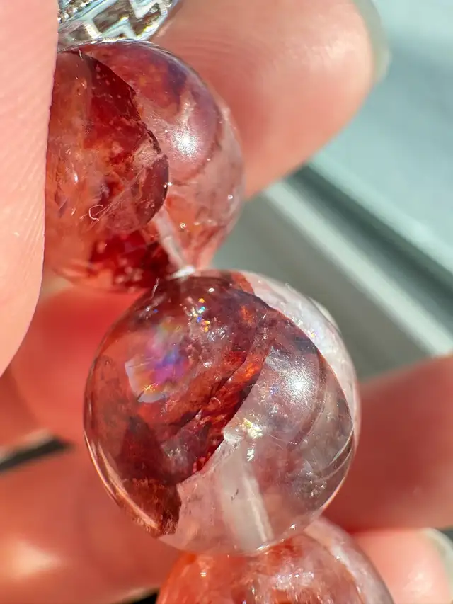 $38｜Translucent Natural Red Flower Crystal bracelet  in Jewellery & Watches in St. Albert - Image 8
