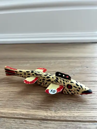 Basile Secord Fish Decoy. Handmade Wood Carved Fishing Decoy, View more