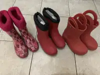 Children boots, rain, winter boots, girl boy size 13  &amp; 1