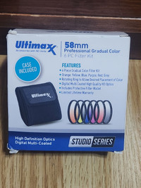 58MM Ultimaxx Six Piece Gradual Color Filter kit