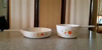 Two Vintage Corning Range Toppers - Wildflower Pattern, View more