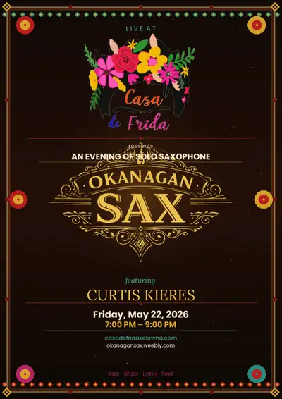 Okanagan Sax - Live Show at Casa de Frida, View more