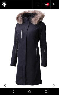 Brand New with Tags: Women's Descente Black Parka, Size 8