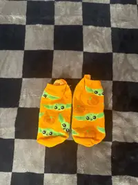 Baby yoda/grogu the mandalorian Halloween pumpkin ankle socks 