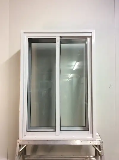 10416CA Fenêtre Coulissante Aluminium Blanc double 26 1/2x38 1/2, View more
