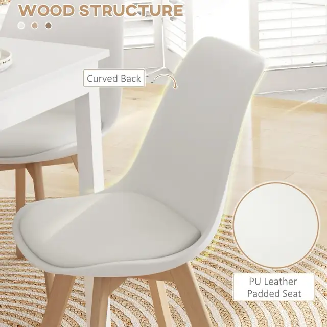 Dining Table Chairs, Rubber Wood Kitchen Table Chairs in Chairs & Recliners in Markham / York Region - Image 6