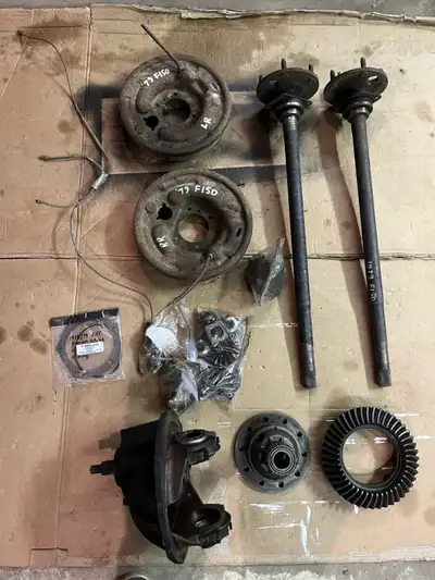 Assorted Leftover parts from project truck Picture #1 - Full rear end(2.75:1) with axles Picture #2...