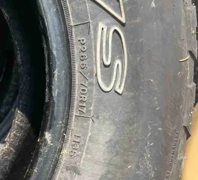 Goodyear Wrangler AT/S tires P265/70R17 Used, some good tread left (see picture)