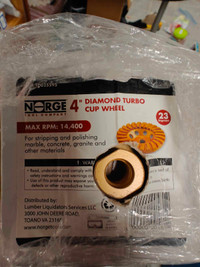 2 NIB - 4" diamond turbo cup wheela