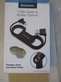 NEW USB  Cable and Bottle Opener, $5