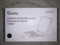 New Tasnme Backlit Keyboard Case & Mouse for iPad  Blue