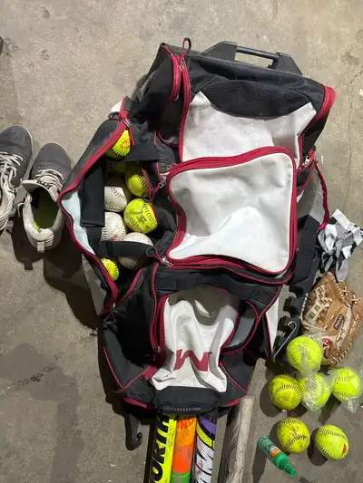 Softball Equipment Lot, View more