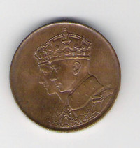 Medallion 1939 Royal Visit Canada Queen Elizabeth