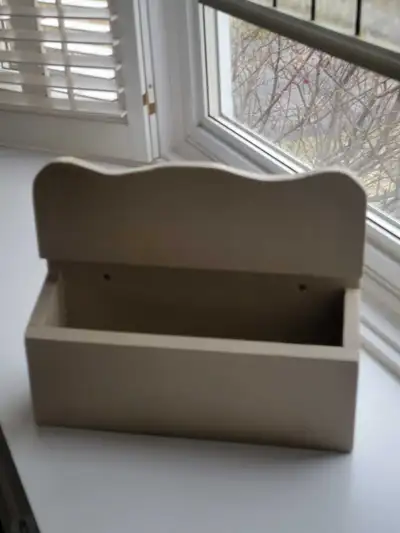 This solid wood mailbox or storage box is perfect for adding a touch of rustic charm to your home de...