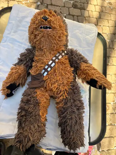 Selling a collectors Rare retired 20” Build a Bear “ Star Wars Chewy Chewbacca Brown Bear in good sh...