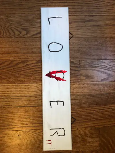 Stephen King - IT movie memorabilia hanging sign, View more