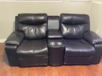 Double Leather Recliner