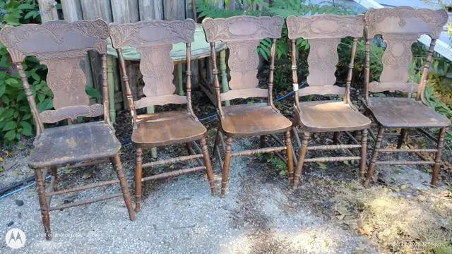 Antique Oak Dining Chairs