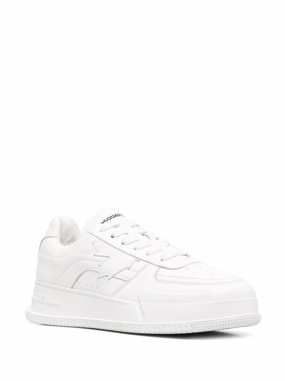 Dsquared2, new Dsquared2 White Calf Leather Sneakers 9.5