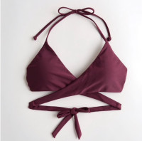 Purple colour Hollister Wrap triangle bikini top size xl