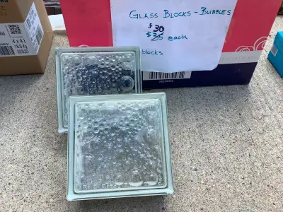 Glass cubes Custom made $15 each