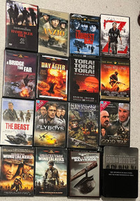 War Movies DVDS  - $20 for all