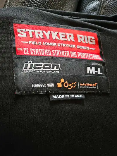 Steiker Rig Icon M - L Motorcycle vest Steiker Rig Icon M-L Motorcycle vest spine protector. Also sh...