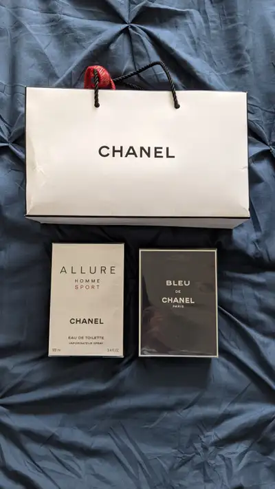 CLEAN AND FRESH SMELLING PREMIUM QUALITY MEN COLOGNES. PERFECT FOR ANY OCCASION!! ALLURE HOMME SPORT...