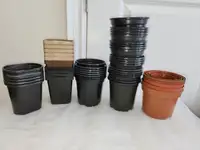 4" Plastic Nursery Plant Pots Durable Starter Container Seedling