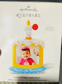 Baby’s first birthday picture frame in box 