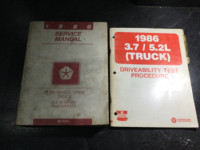 1986 Dodge Truck Manual D100 D250 D350 W100 W250 W350 Ramcharger