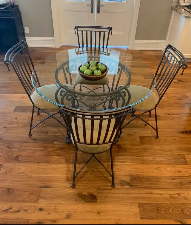 4’ round wrought iron glass table in Dining Tables & Sets in Oakville / Halton Region - Image 3
