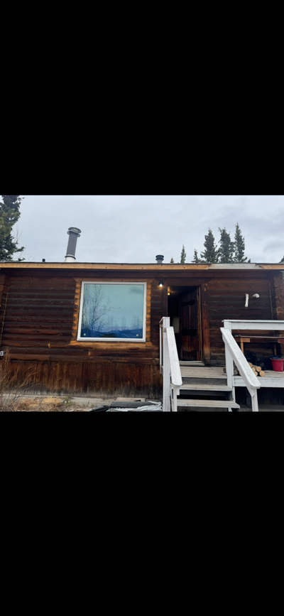 Cozy 20x20 ft, 2-bedroom cabin available for rent approximately 30 minutes north of Whitehorse along...