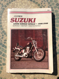 Shop manual Suzuki Savage 1986-1988