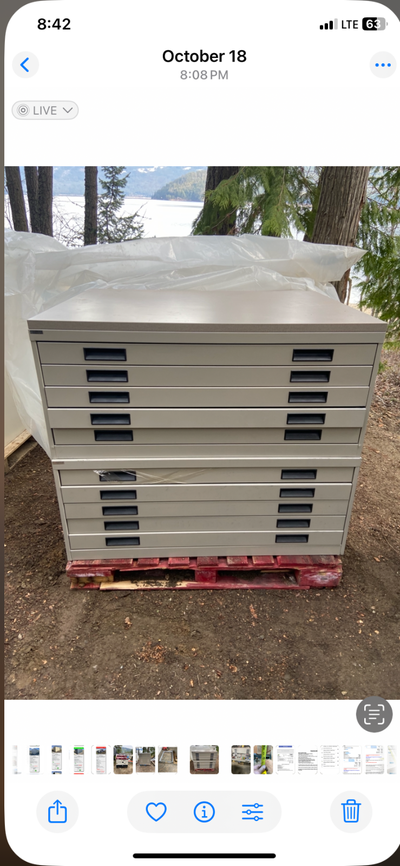 48 inch wide by 36 inch deep , like new weight 500 lbs , has exstension drawers , hard to find them...