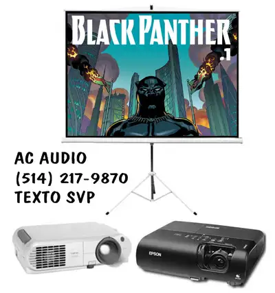 Location Projecteur/Toile/TV === Projector/Screen/TV Rental, View more