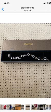 Tricolour Silver Plated Bracelet Own Box