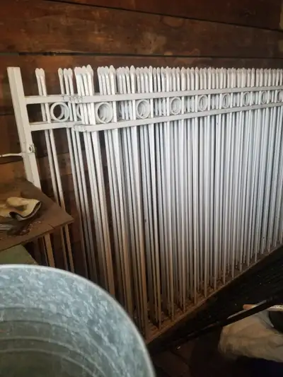 Fence sections. Metal. Anodized paint., View more